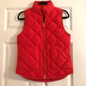 J. Crew red puffer vest
